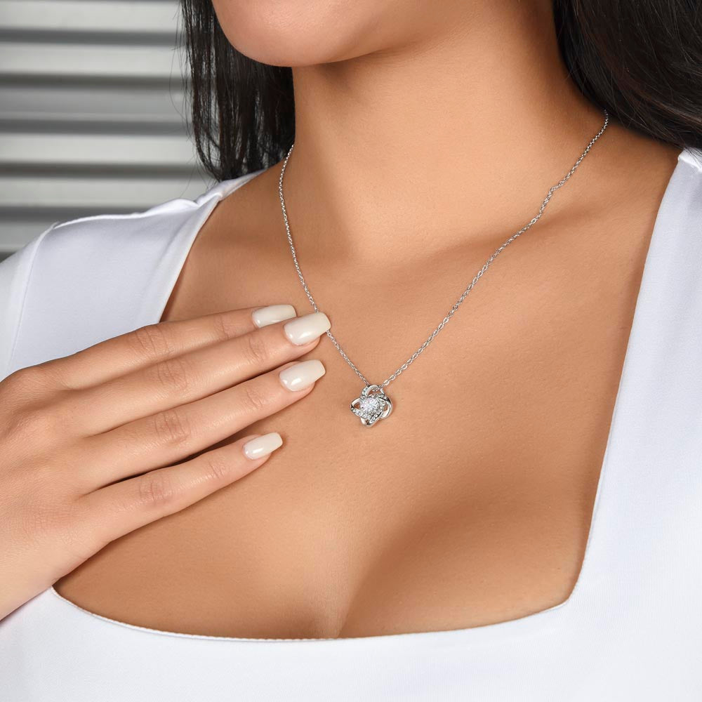 To My Beautiful Wife - You Are The Rhythm In My Heartbeat - Love Knot Necklace