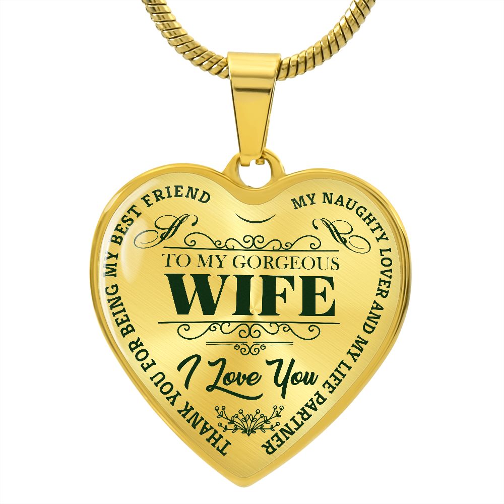 To My Gorgeous Wife - Green Text