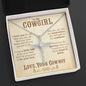 To My Cowgirl - CZ Cross Necklace