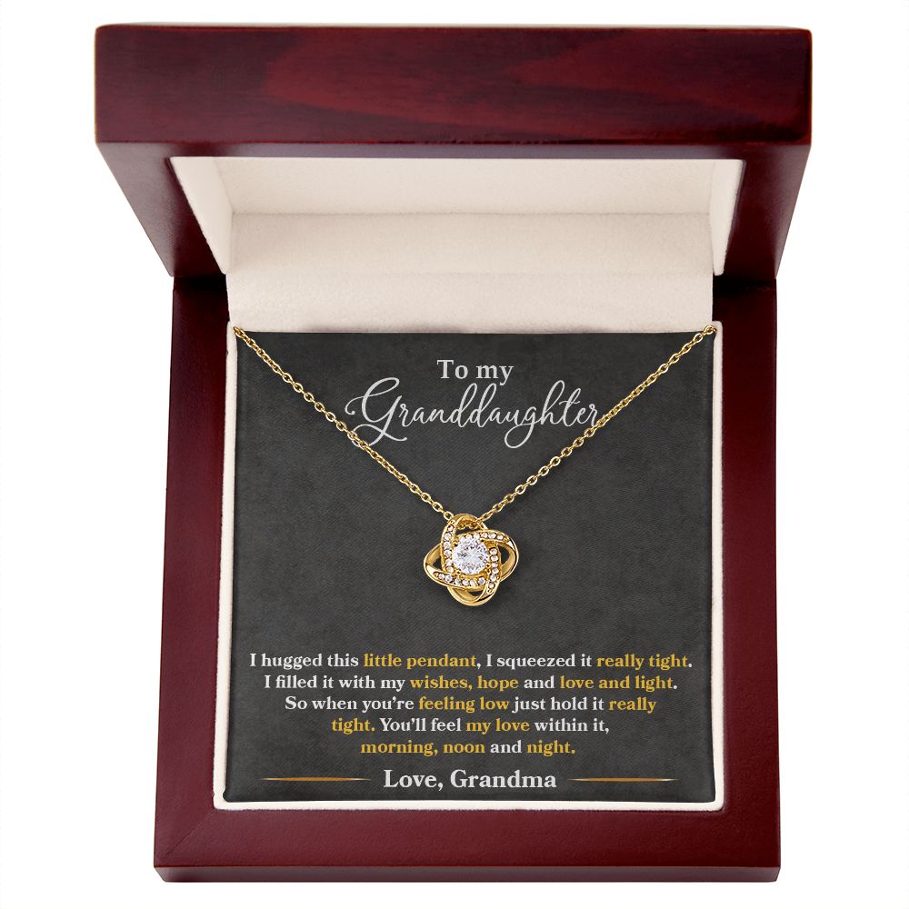 Granddaughter - I Hugged The Little Pendant - Love Grandma