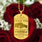Son - Never Forget I Love You - Love Dad - Engraved Dog Tag Necklace
